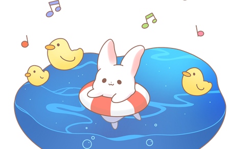 小兔子学游泳的故事