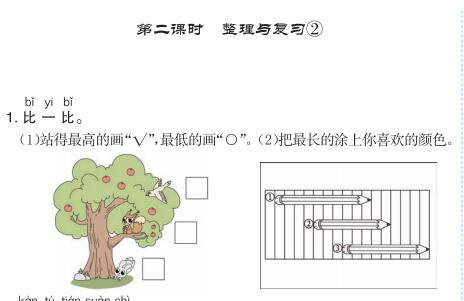 北师大版一年级上册数学整理与复习二试卷免费下载