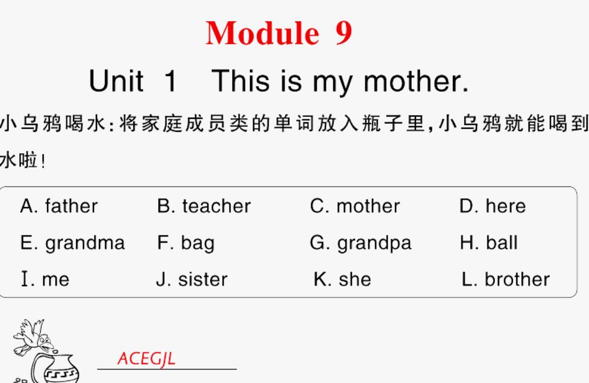 2021秋三年级英语上册Module 9 Unit 1 This is my mother习题课件PPT免费下载