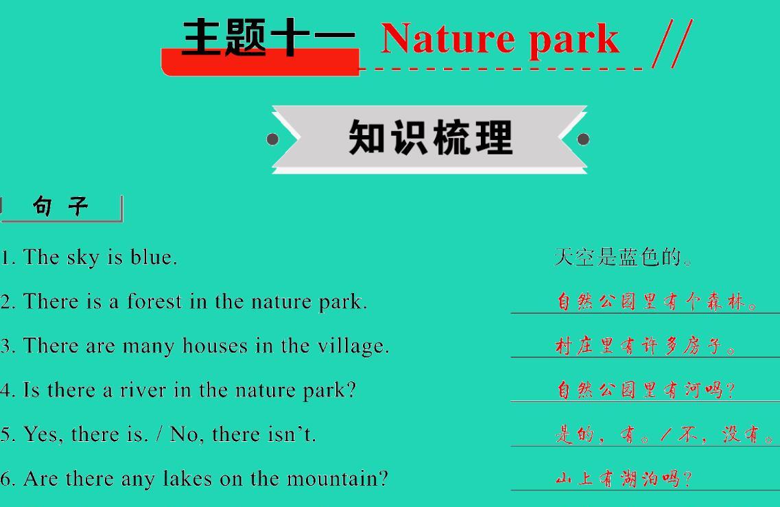 2021小考英语满分特训主题十一Nature park(讲)课件PPT免费下载