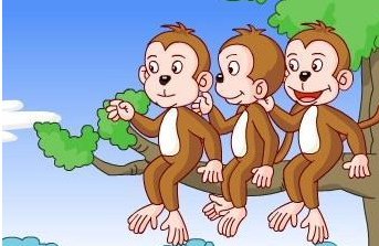三只顽皮的小猴子故事