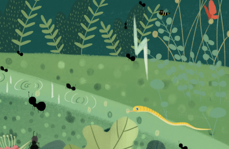 蚯蚓和蟒蛇的童话故事