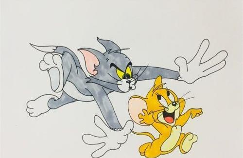 猫捉老鼠图片卡通简笔画
