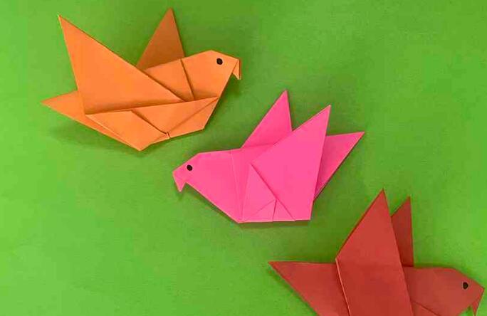 用彩纸折小鸟怎么折 小鸟折纸步骤图解法