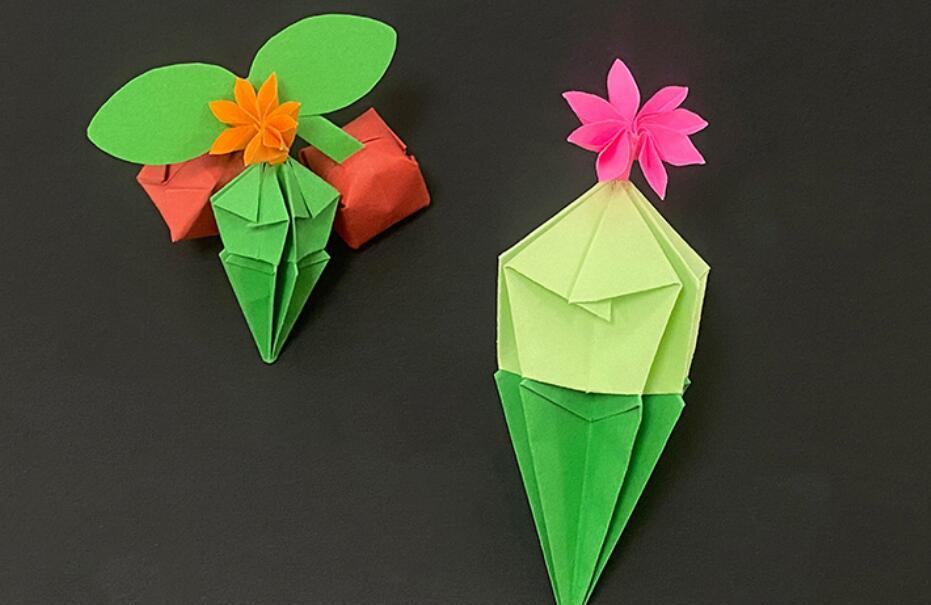 仙人掌折纸怎么做简单又漂亮 仙人掌手工折纸教程图解